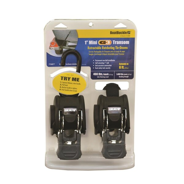 Indiana Marine F106877 Mini G3 Retractable Transom Tie-Down 3005.1385 - main